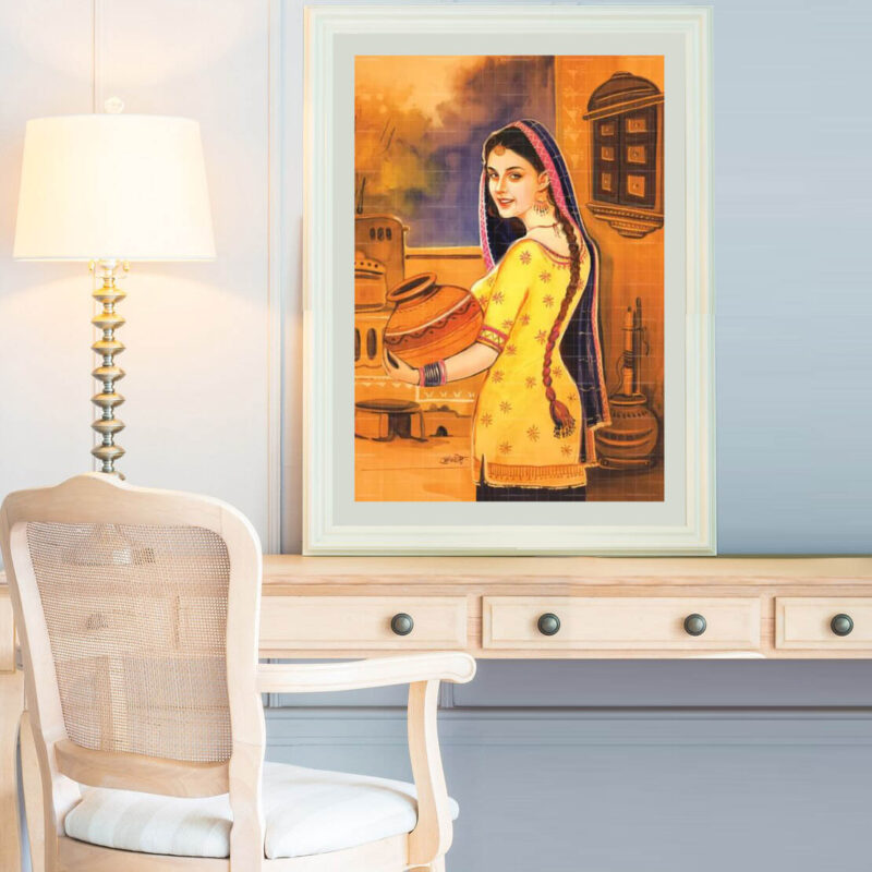 Ek Kudi- Beautiful Punjabi Girl Folk Painting - image 3