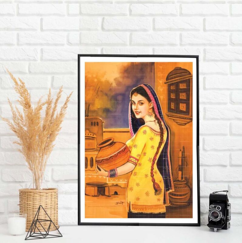 Ek Kudi- Beautiful Punjabi Girl Folk Painting - image 5