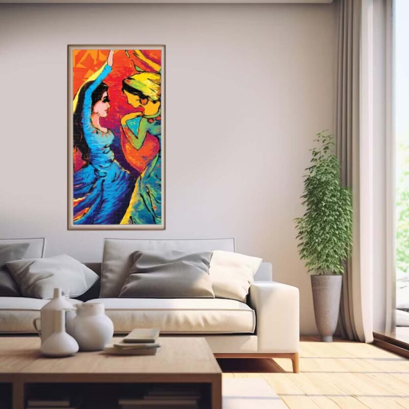 Giddha Punjabi Girls-Punjabi Folk Dance Painting - image 3