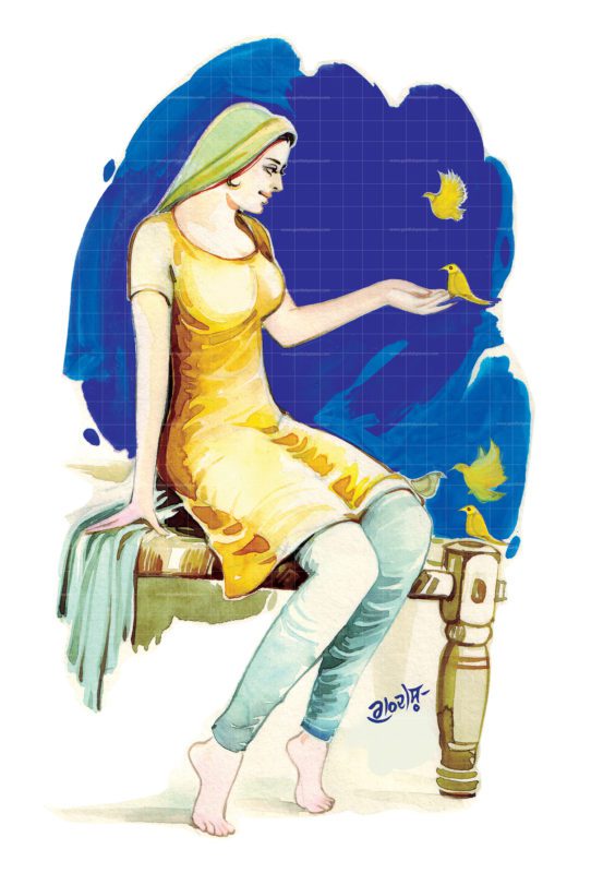 Jind Mahi Punjabi girl Painting Original Handmade artwork made from water colors. World famous Punjabi culture artwork for room decoration and living room enhancement. Punjabi mutiyaar