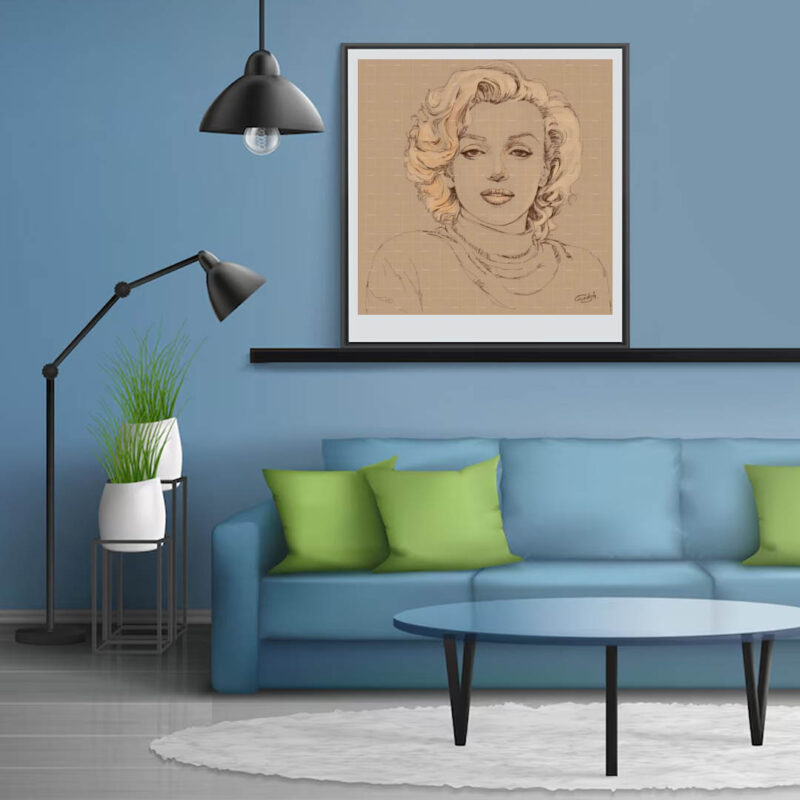 Marilyn Monroe-I wanna be loved by you-  ( 18×18 inch) S.N.5008 - image 5