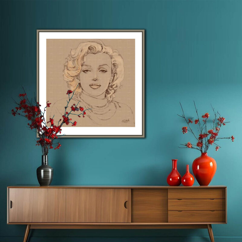 Marilyn Monroe-I wanna be loved by you-  ( 18×18 inch) S.N.5008 - image 6