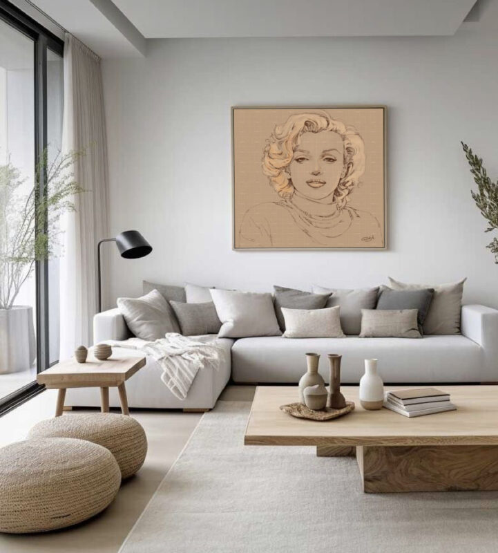 Marilyn Monroe-I wanna be loved by you-  ( 18×18 inch) S.N.5008 - image 10