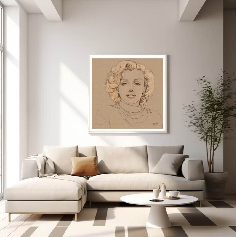 Marilyn Monroe-I wanna be loved by you-  ( 18×18 inch) S.N.5008 - image 3