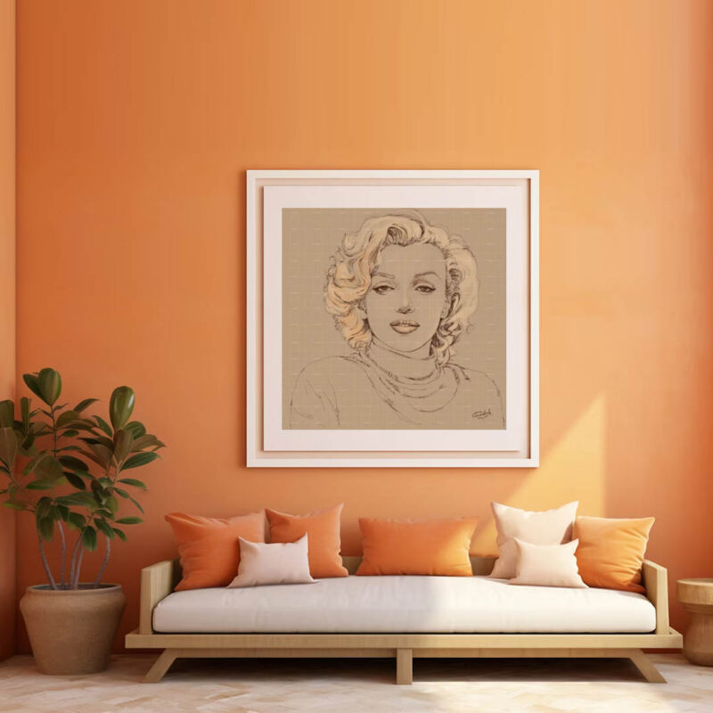 Marilyn Monroe-I wanna be loved by you-  ( 18×18 inch) S.N.5008 - image 4