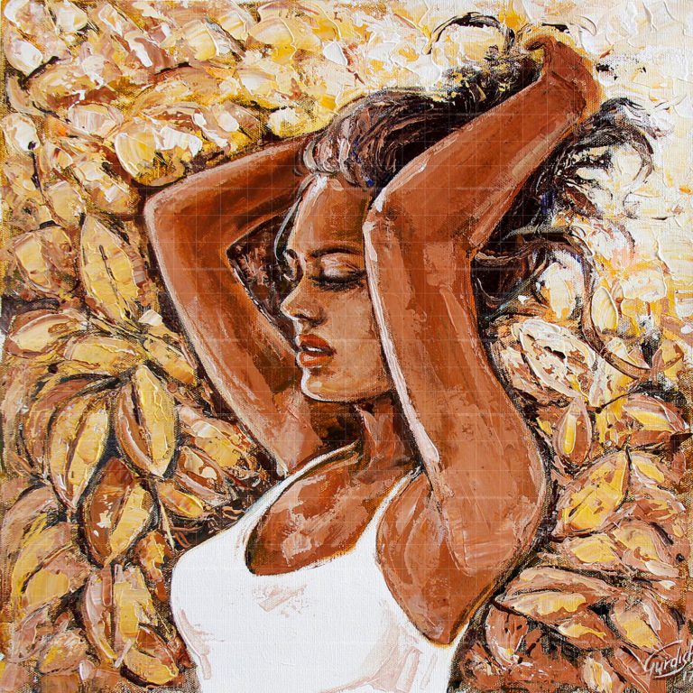 Painting Of A Beautiful Girl is Original handmade Textured Artwork made from Natural colors and acrylic colors for sale.Buy World famous figurative painting of a beautiful girl for room decoration and living rooms at affordable price.Order online