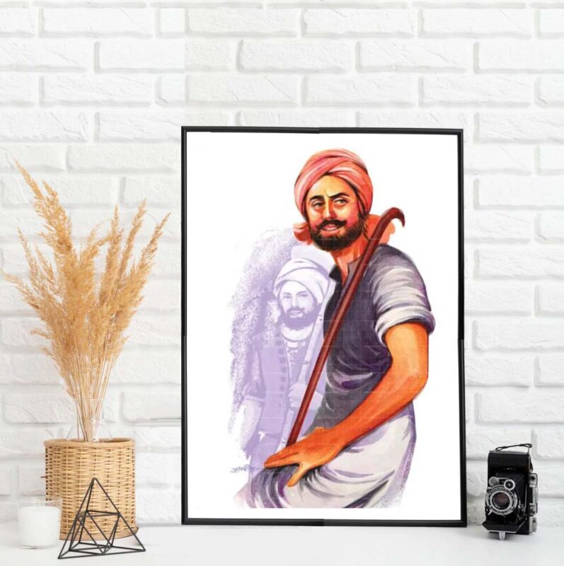 Punjabi Bhangra Gabru-Folk Painting - image 5