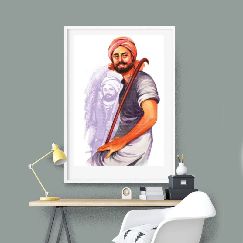 Punjabi Bhangra Gabru-Folk Painting - image 7
