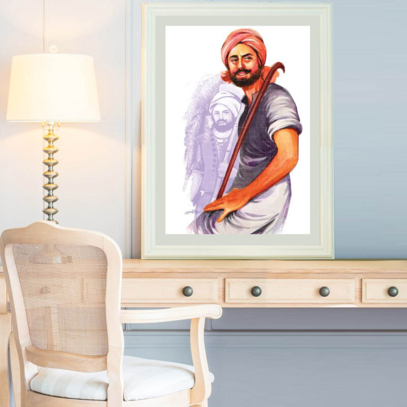 Punjabi Bhangra Gabru-Folk Painting - image 2