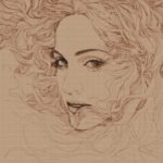 She is Fire- Madonna Handmade Portrait is world famous Original Handmade artwork of lovely Madonna who is epitome of beauty.