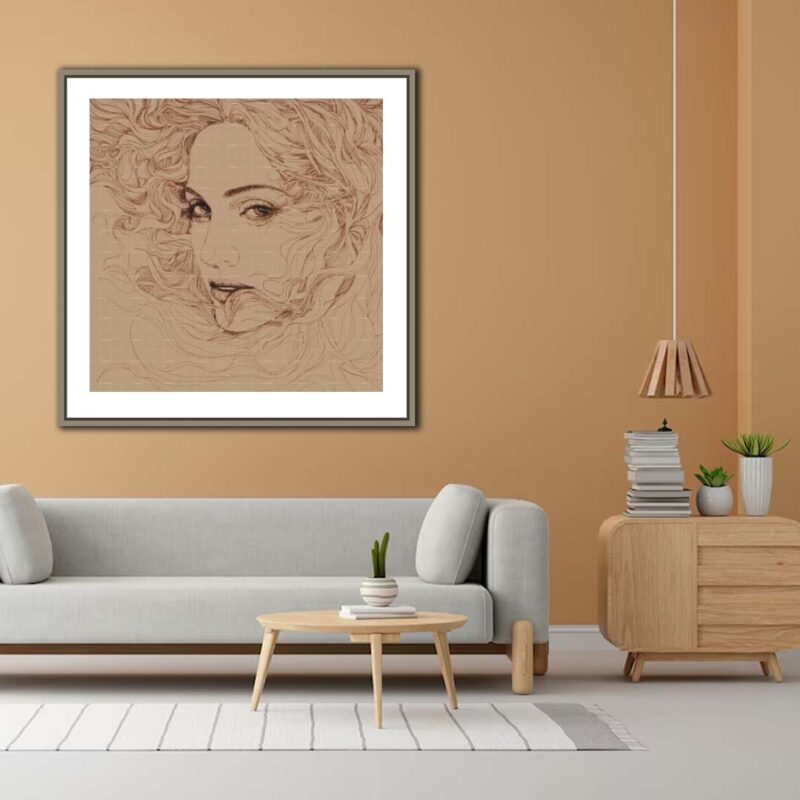 She is Fire- Madonna Handmade Portrait - image 2