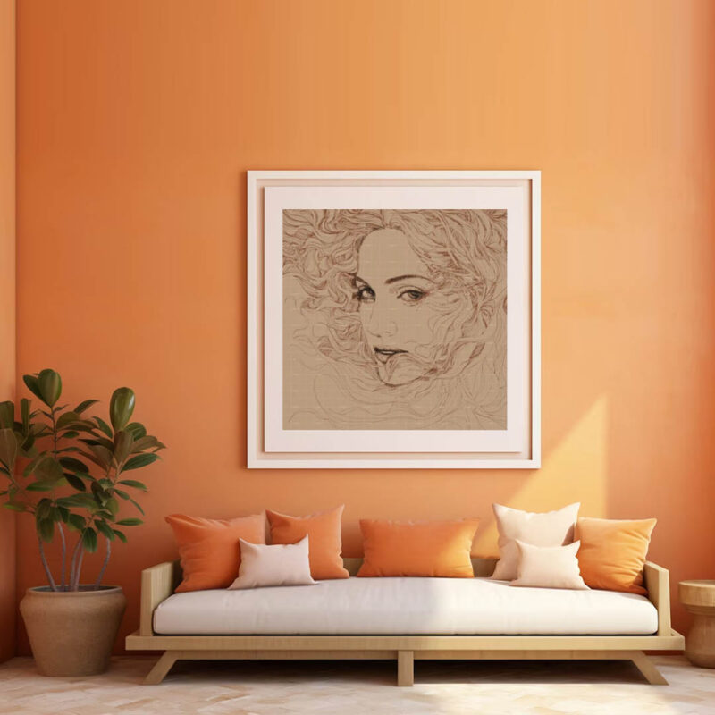 She is Fire- Madonna Handmade Portrait - image 4