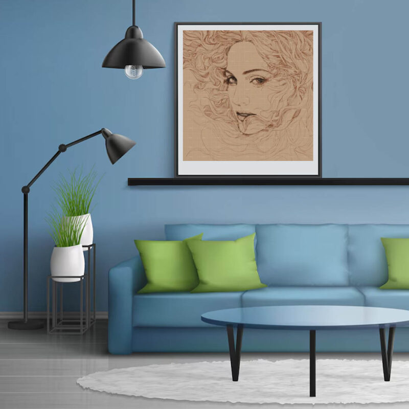 She is Fire- Madonna Handmade Portrait - image 6