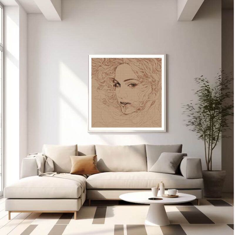 She is Fire- Madonna Handmade Portrait - image 3