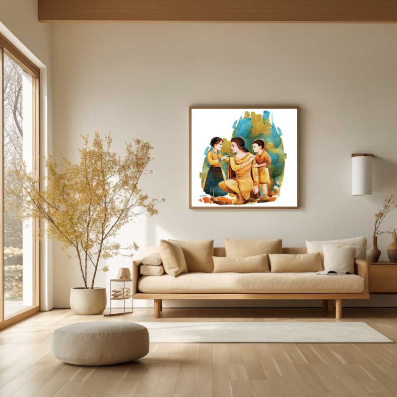 The family-Punjabi Village Painting - image 8