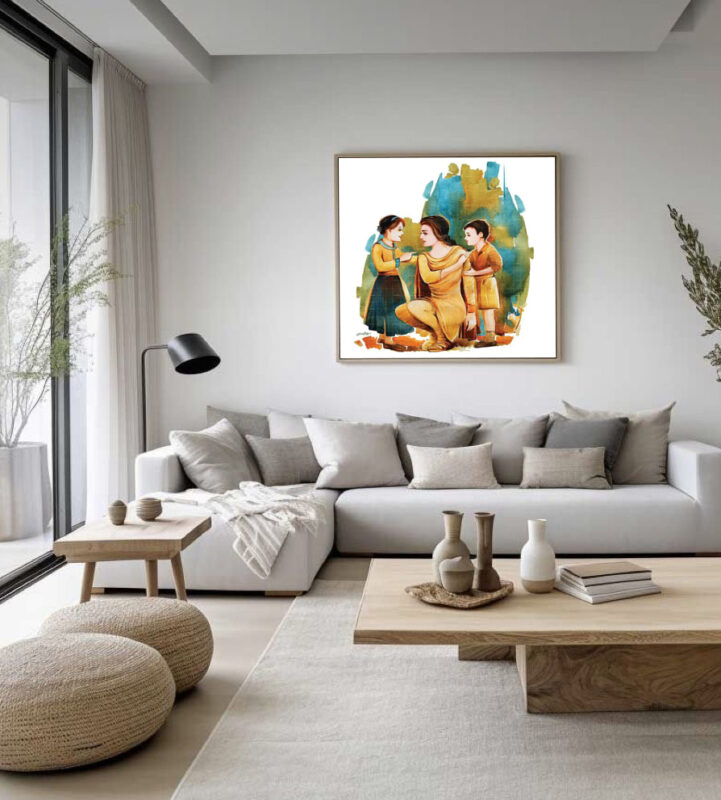 The family-Punjabi Village Painting - image 10