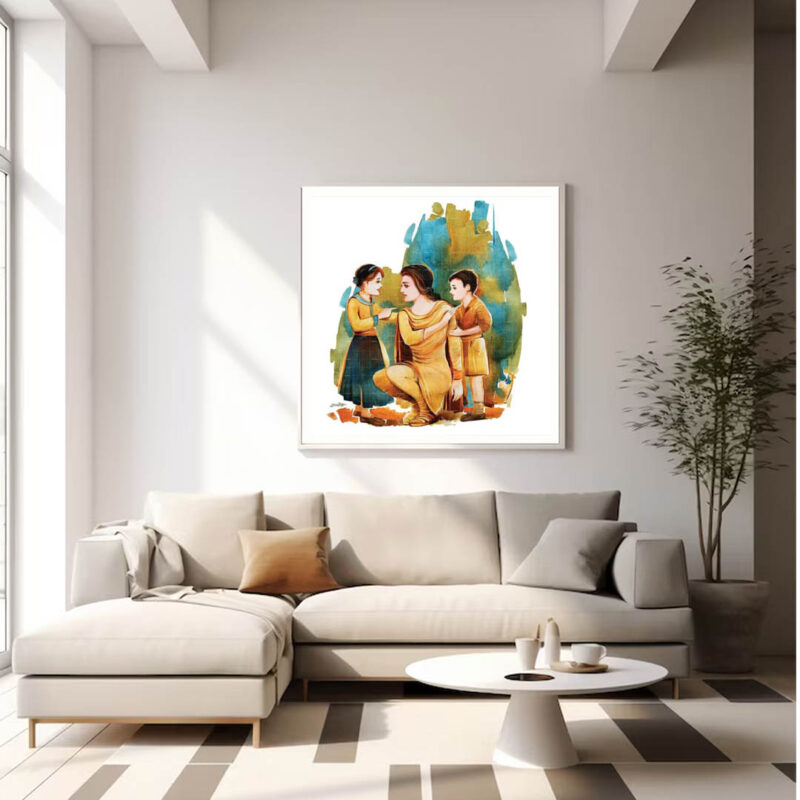 The family-Punjabi Village Painting - image 5