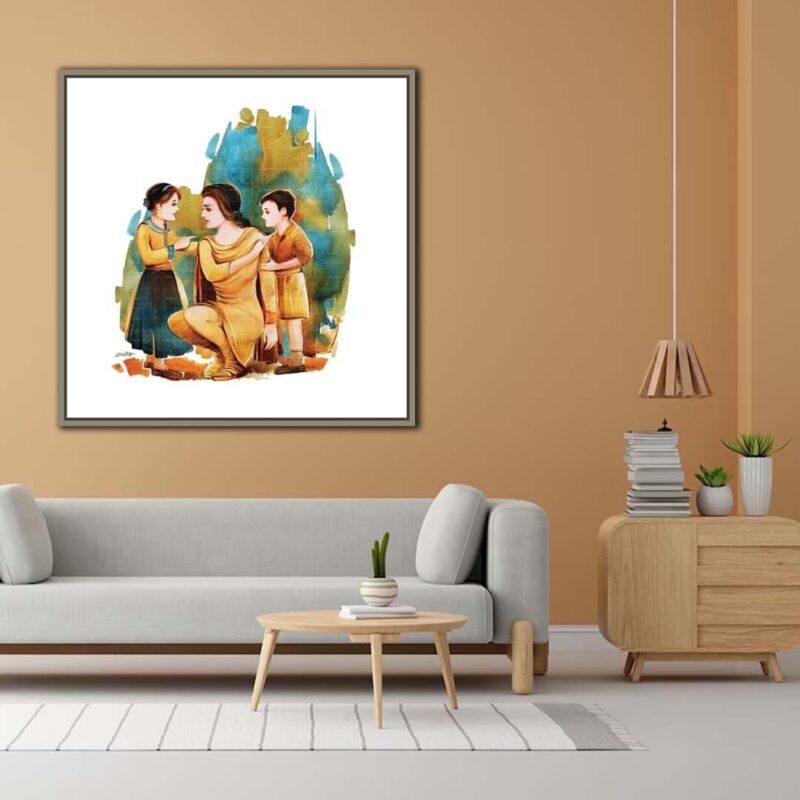 The family-Punjabi Village Painting - image 2
