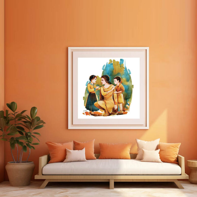 The family-Punjabi Village Painting - image 3