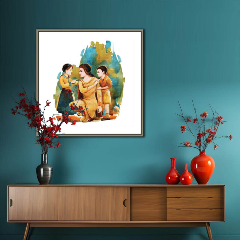 The family-Punjabi Village Painting - image 4