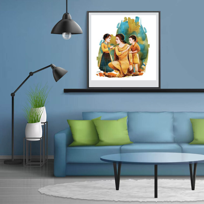 The family-Punjabi Village Painting - image 6