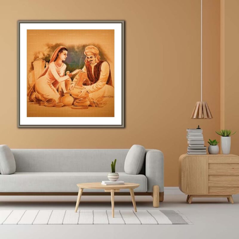 Sohni Mahiwal-Punjabi Folk Painting - image 2
