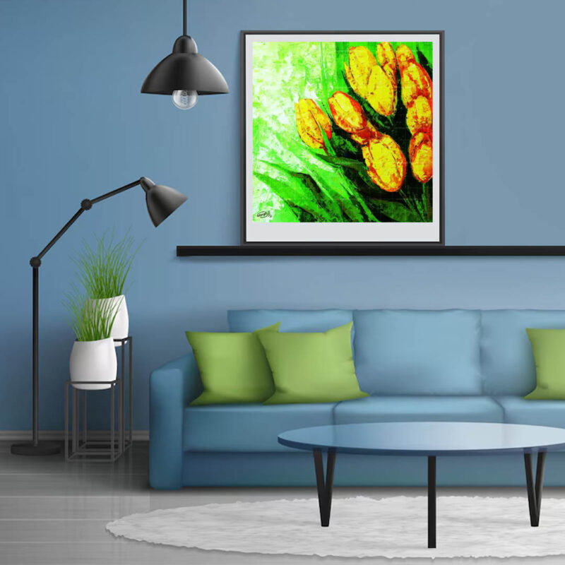 Dancing with Daffodil Flowers- Floral Painting - image 4