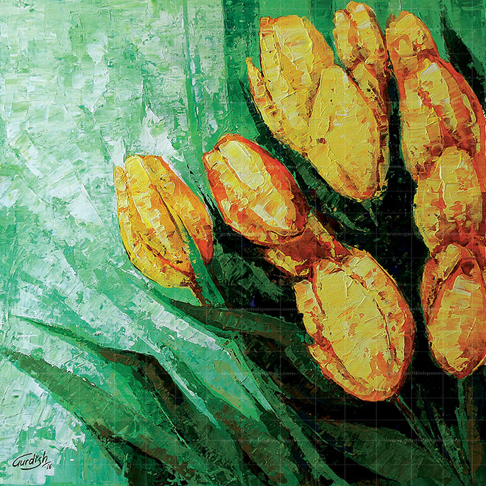 Dancing with Daffodil Flowers- Floral Painting