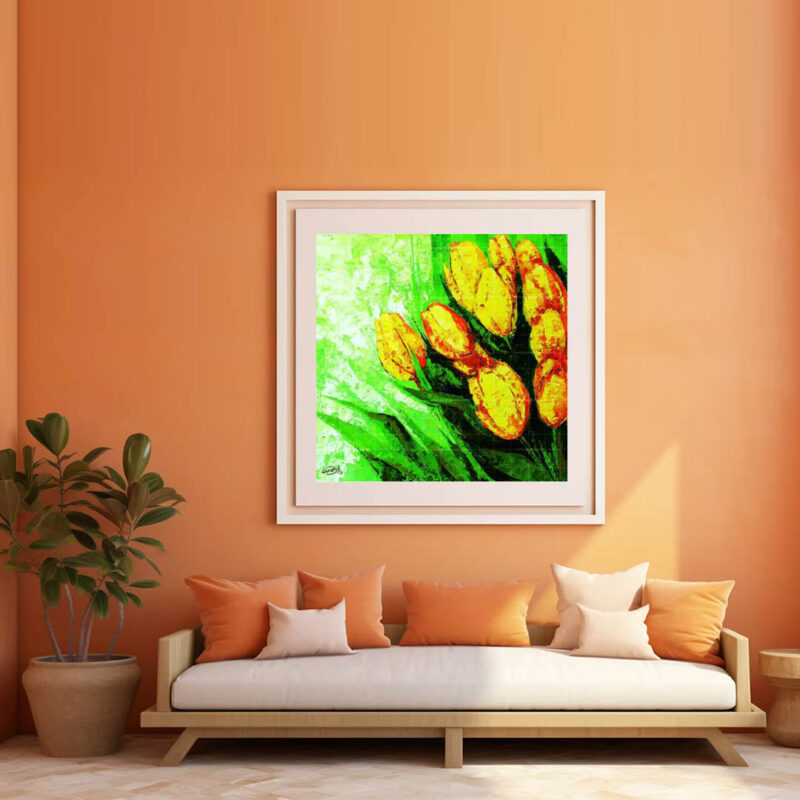 Dancing with Daffodil Flowers- Floral Painting - image 5