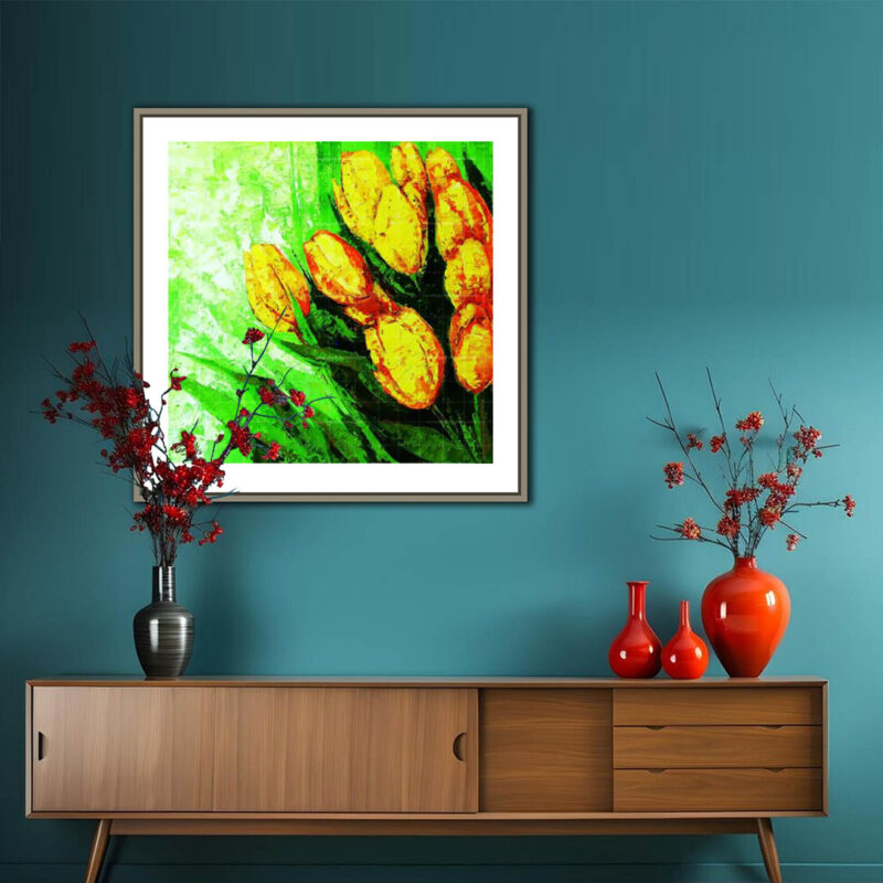 Dancing with Daffodil Flowers- Floral Painting - image 6