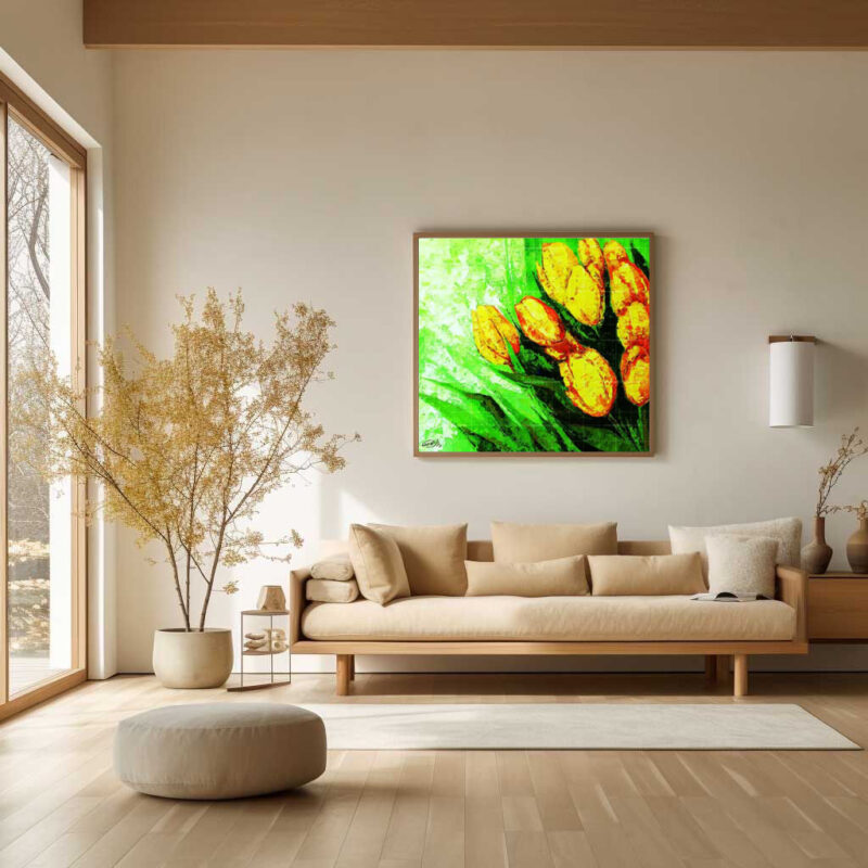 Dancing with Daffodil Flowers- Floral Painting - image 8