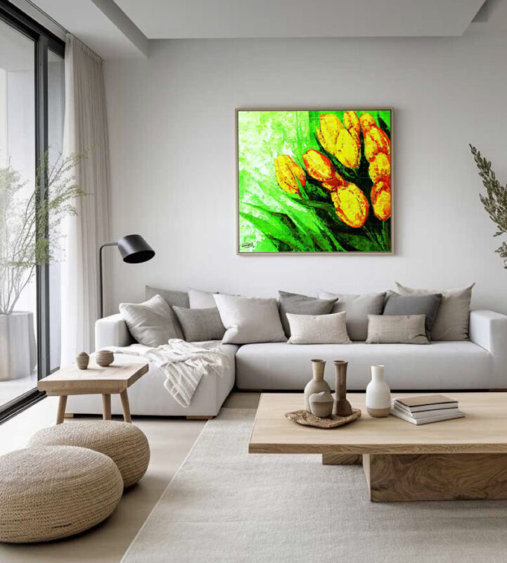Dancing with Daffodil Flowers- Floral Painting - image 10