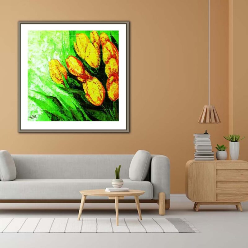 Dancing with Daffodil Flowers- Floral Painting - image 2