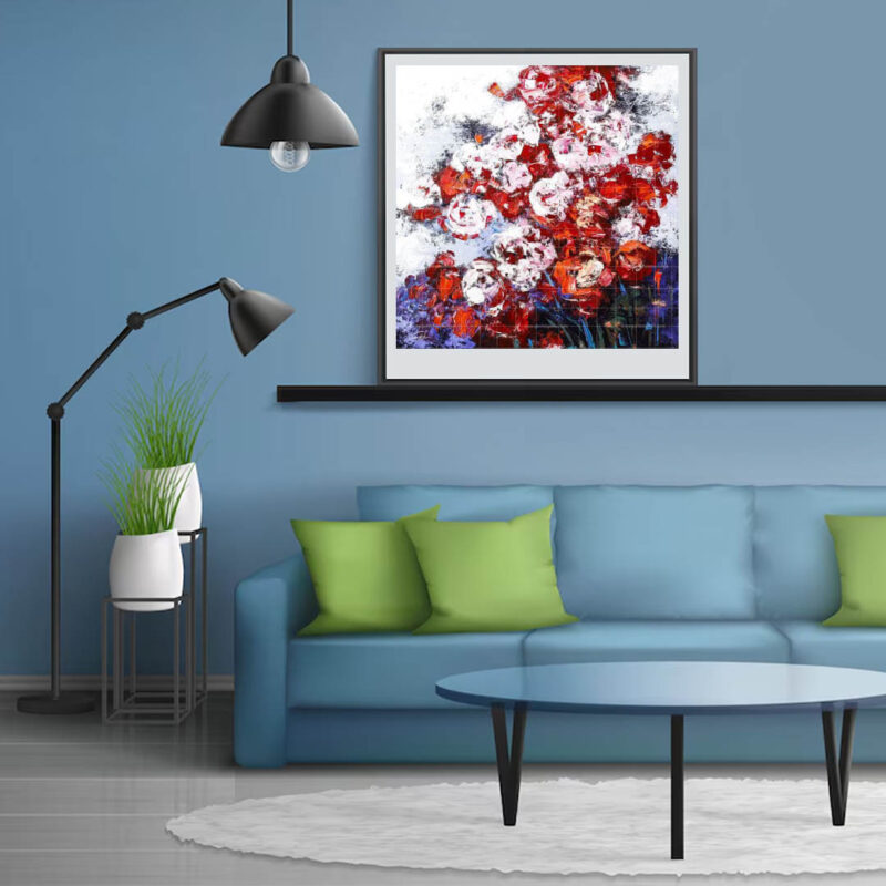 Her Red Roses- Flower Artwork - image 3
