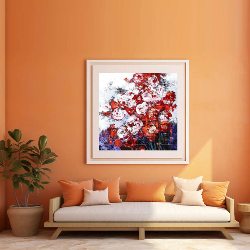 Her Red Roses- Flower Artwork - image 4