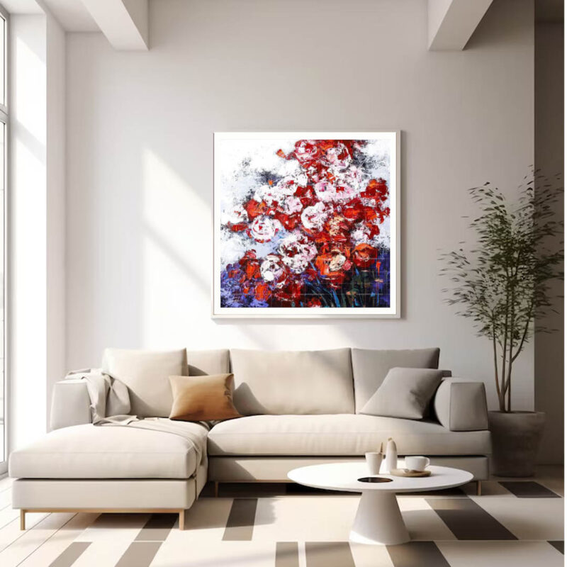 Her Red Roses- Flower Artwork - image 2