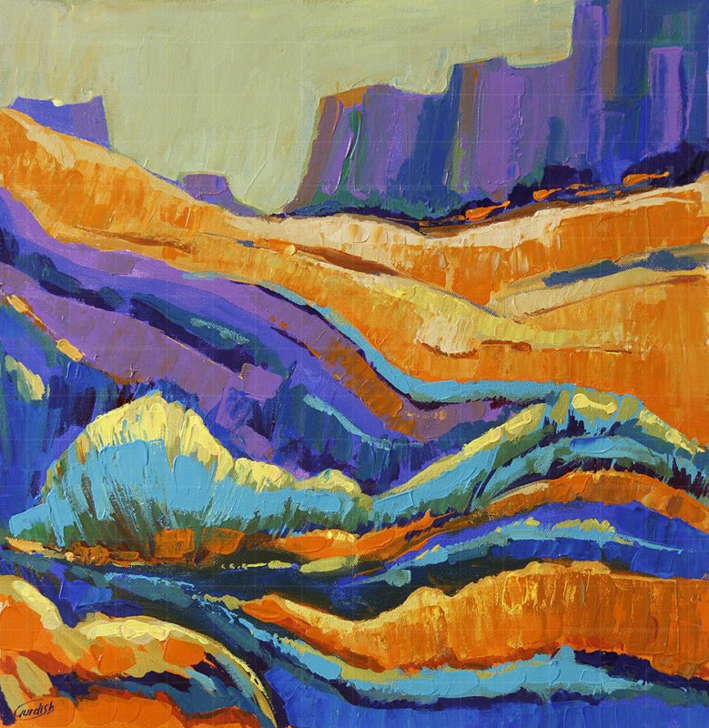 The Colors of Grand Canyon- Landscape Painting is Handmade Original beautiful Artwork for sale at affordable price. This soothing painting is made from natural pigment colors and it is a live painting. Buy World class art for interior decoration of rooms and offices worldwide. Canvas Prints available all around the world.