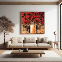 The-Painting-of-Soothing-Red-Flowers-Floral-Artwork