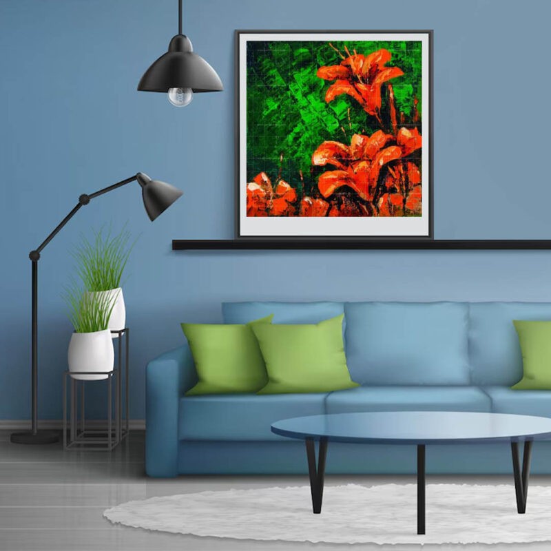 The Petunia Flowers- Floral Painting - image 3