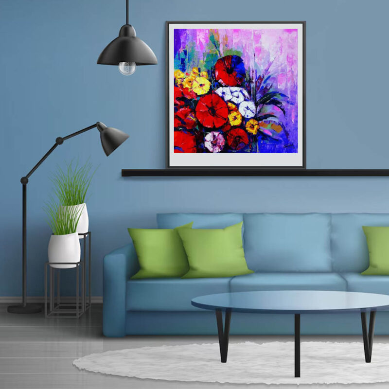 The Red Beautiful Flowers- Nature Painting - image 3