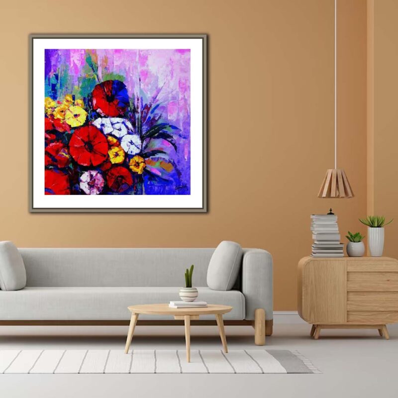 The Red Beautiful Flowers- Nature Painting - image 4