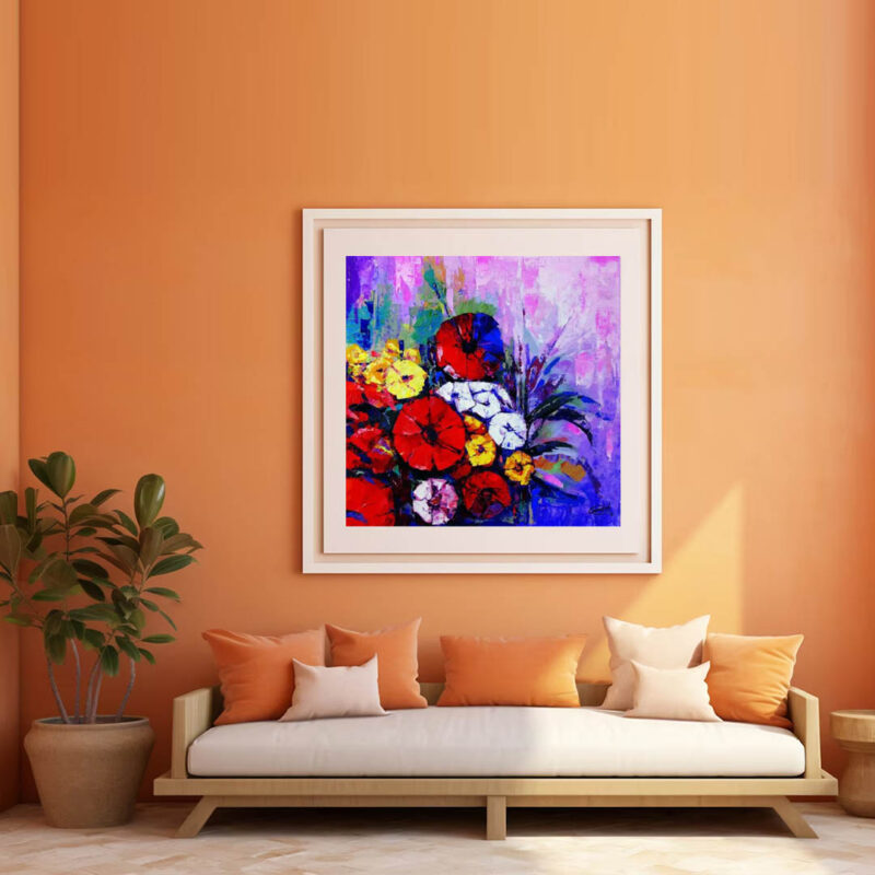 The Red Beautiful Flowers- Nature Painting - image 5