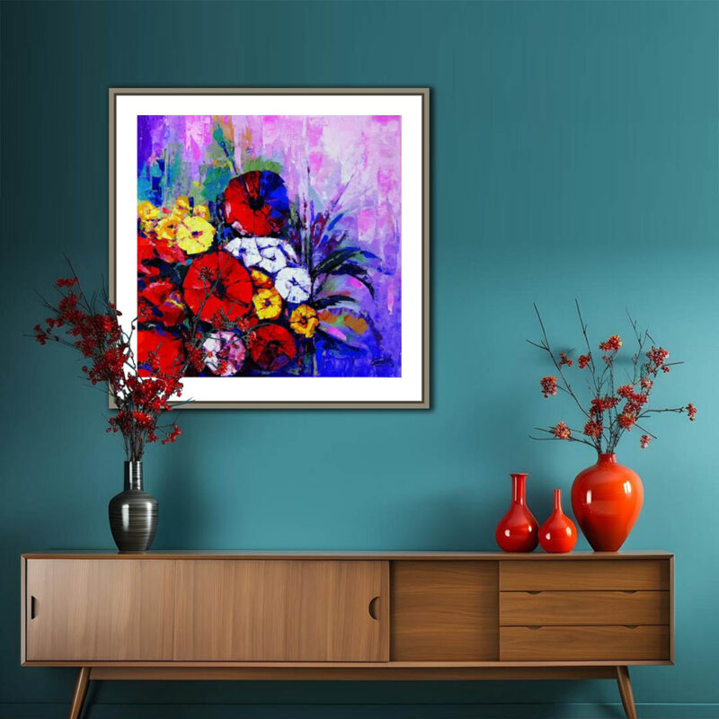 The Red Beautiful Flowers- Nature Painting - image 6