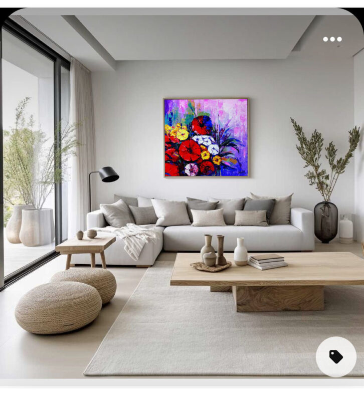 The Red Beautiful Flowers- Nature Painting - image 7