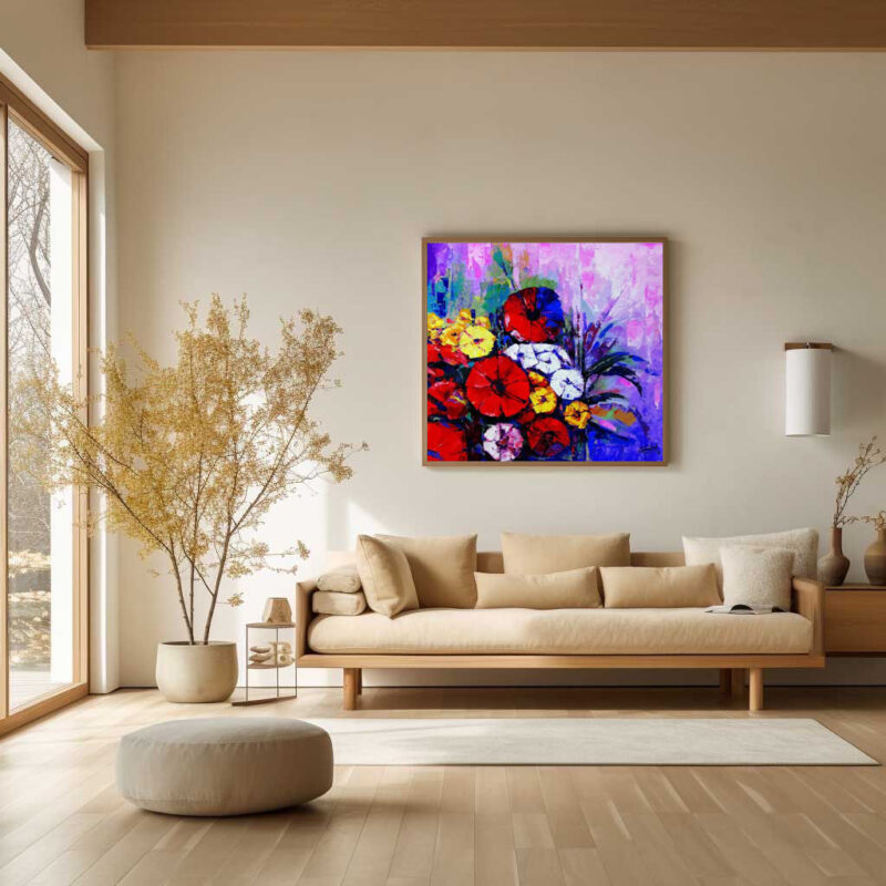 The Red Beautiful Flowers- Nature Painting - image 8