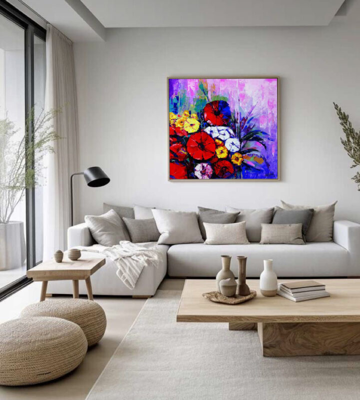 The Red Beautiful Flowers- Nature Painting - image 10