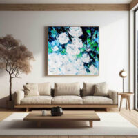 The-White-Flowers-Art-for-Decoration