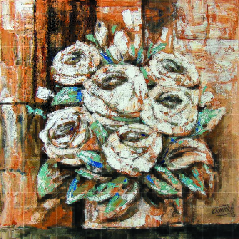 The White Roses- Spiritual Painting is Original handmade artwork made from acrylic colors which depict freshness and newness in the rooms and offices where ever it is displayed. This artwork is for sale worldwide at affordable price.