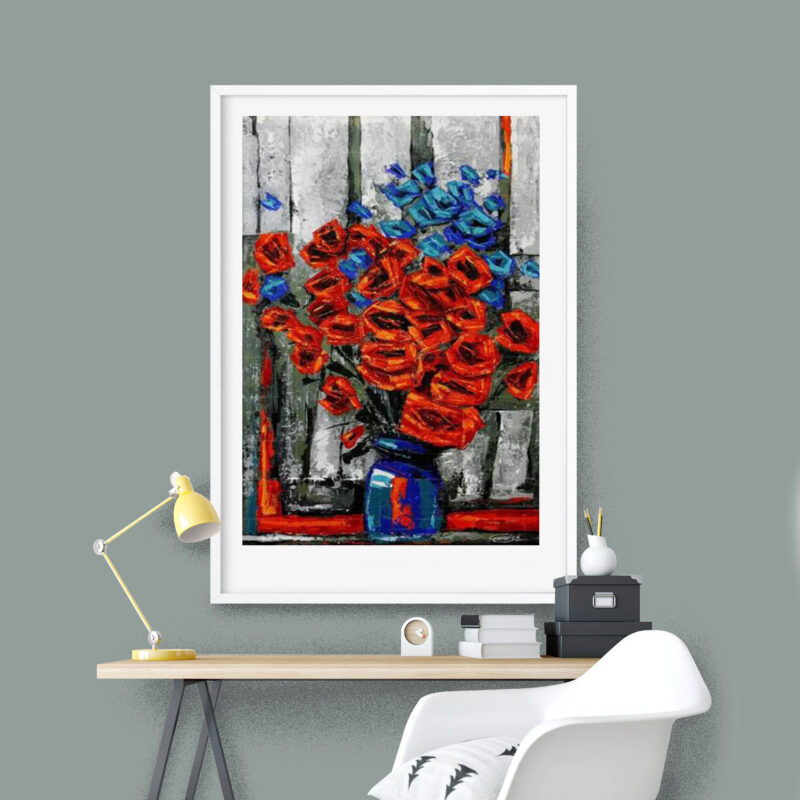 The painting of Beautiful Flower Pot- Acrylic Artwork - image 7