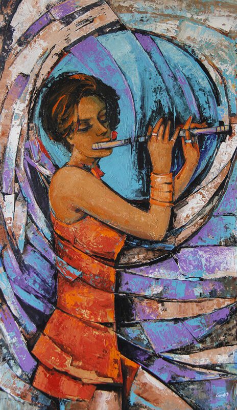 The flute and her lover- Healing Art is a piece of art which shows the rare combination of mesmerizing flute tuning and the memories of girl who is beautiful